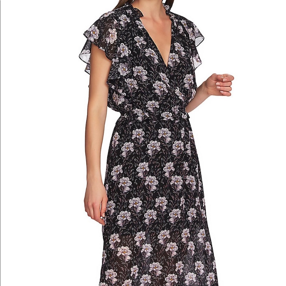 1 State Floral Midi Dress